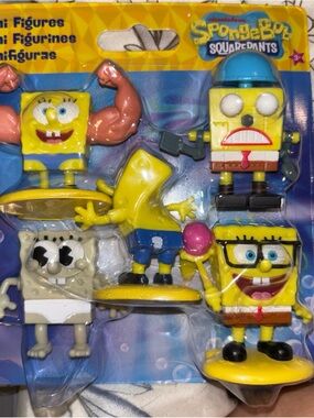 SpongeBob Squarepants Yellow & Blue Mini Figure Set